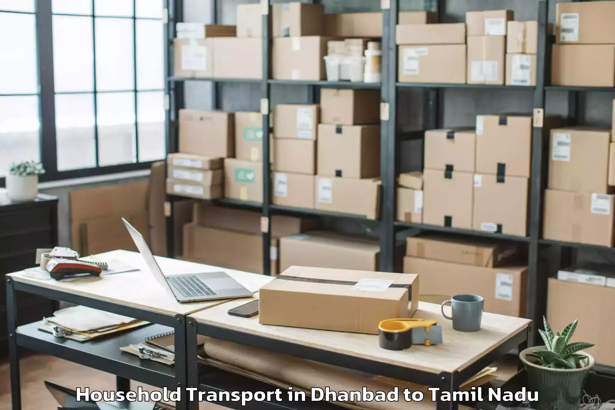 Top Dhanbad to Neelankarai Household Transport Available